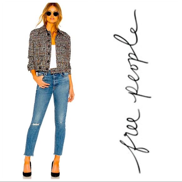 Free People Jackets & Blazers - Free People Slouchy Plaid Jacket